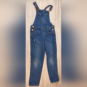 Girls 6/7 Denim&Co Classic Jean Overalls